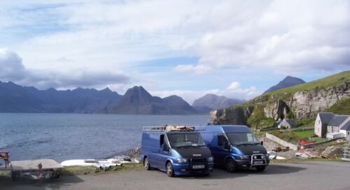two mk6 ford transits in north west scotland